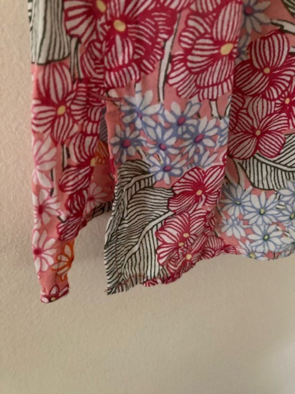 Talbots Very Lightweight Cotton Sleeveless Pink Patterned Top Size 2X - Picture 5 of 7